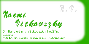 noemi vitkovszky business card
